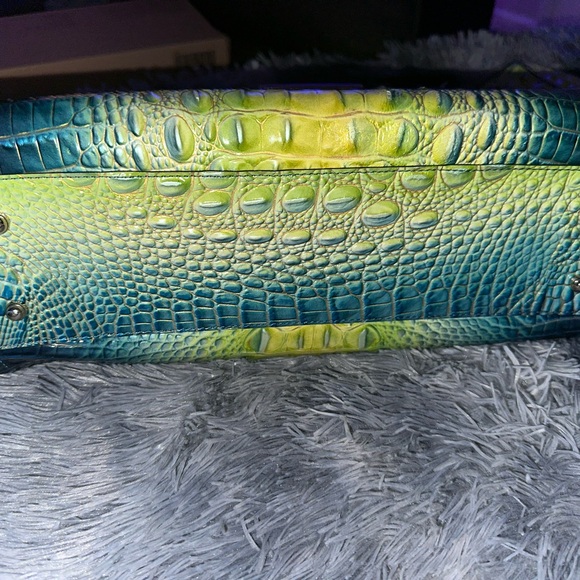 Brahmin Large Finley Satchel/Shoulder Bag Zesty Green Ombre Melbourne& wallet - Picture 14 of 14